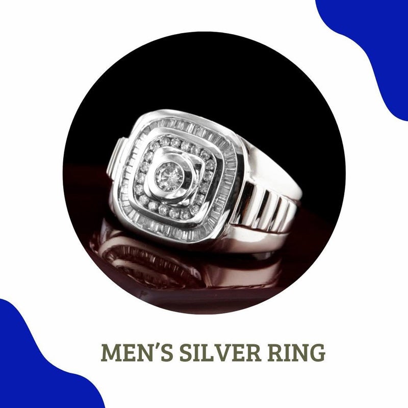 Men's silver ring.