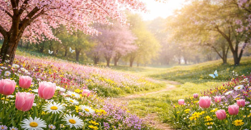 Cherry blossom garder.